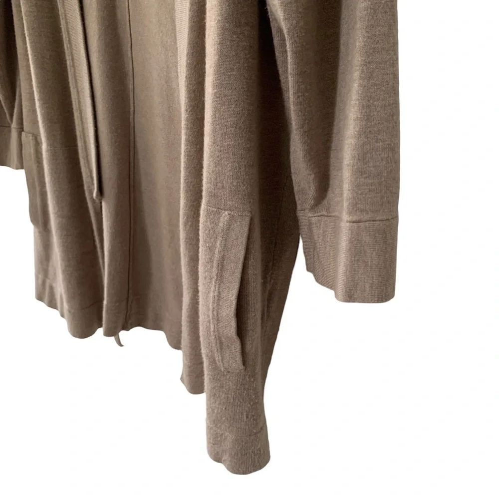 Zara Knit Lightweight Tan Brown Cardigan Women’s Medium With Pockets - Picture 5 of 10
